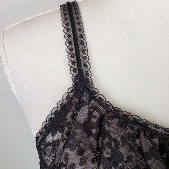 Vintage Van Roalte Radcliffe Lace Negligee Set Nightie and Robe S Black EUC - Picture 10 of 16